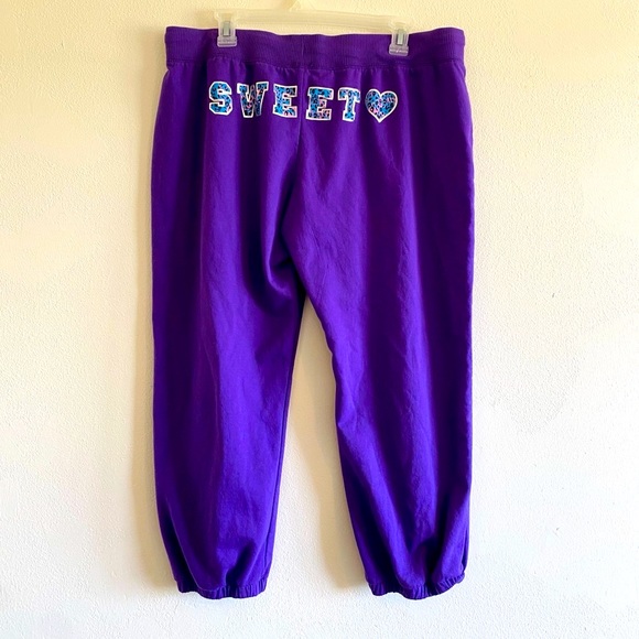 No Boundaries Women’s Capri Sweatpants Purple XXL - Picture 2 of 3